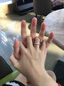 HR赫蓮娜蒹葭足銀情侶款戒指女男小眾設計對戒七夕送女友情人節禮物 S999「蒹葭白露」情侶對戒+禮盒 曬單實(shí)拍圖