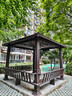 幽之藤家具（YOUZHITENG）鋁合金四角亭子別墅新中式戶外水榭小院花園公園庭院室外涼亭定制 3.4米四角亭斜形靠背座椅咖啡色 曬單實(shí)拍圖
