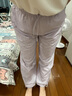 斐樂(lè ) FUSION斐樂(lè )潮牌梭織長(cháng)褲女2025夏季新款休閑寬松工裝闊腿褲 薰蝶紫-PU M 165/66A/M 曬單實(shí)拍圖