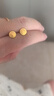 周六福（ZLF）  黃金耳飾女款足金999曳光系列圓形耳釘圓舞曲 計價 2.08g 曬單實拍圖