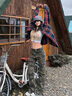 卡圖弛美式高街設(shè)計感迷彩褲子男夏季潮流復(fù)古直筒hiphop微喇工裝牛仔褲 迷彩 XL 曬單實拍圖