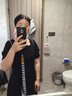 尚都比拉短袖連衣裙女夏季時尚通勤中長款a字裙釘珠收腰顯瘦裙子 黑色 L 曬單實(shí)拍圖