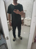 鵲笙冰絲速干男t恤夏季男士短袖網(wǎng)眼透氣運動(dòng)半袖大碼跑步健身上衣服 綠色+黑色【兩件裝】 XL 【建議115-125斤】 曬單實(shí)拍圖
