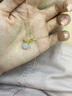 中國黃金郁金香黃金項鏈女足金鑲玉吊墜七夕情人節(jié)禮物送女友老婆紀念日 足金如花似郁吊墜+ 925銀鏈 曬單實拍圖