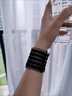 龍覘襯衫袖子固定器挽邊袖箍松緊束袖口長(cháng)變短男女手環(huán)臂彈力收緊綁帶 白色 +黑色 各1對裝 曬單實(shí)拍圖