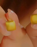 周六福（ZLF）黃金耳飾女款5G足金時尚幾何小方塊職場達(dá)人系列耳釘 計價 一對-2.05g 曬單實拍圖