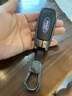 迪西尼適用15-19款長(cháng)安福特福睿斯鑰匙套老款13款蒙迪歐新翼博金屬鎖匙 (槍殼黑皮)全包+金屬扣 曬單實(shí)拍圖