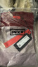 英克斯（inxx）噴馬騮褪色水洗做舊短袖T恤男撞色logo印花潮牌五分袖女 酒紅色 M 曬單實(shí)拍圖