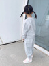 班喜迪女童套裝秋裝2025新款洋氣兒童衛(wèi)衣褲子春秋季時髦寶寶衣服兩件套 灰色 110 曬單實拍圖