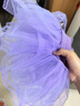 艾舞戈兒童舞蹈服女童跳舞半身紗裙幼兒芭蕾舞蓬蓬紗網(wǎng)紗公主短裙 紫羅蘭（升級4層微硬紗） M 曬單實拍圖