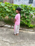 G.DUCKKIDS女童短袖套裝夏裝2025新款t恤半袖上衣中大童女裝夏季女孩兒童裝 粉色套裝 【T恤+褲子】 140 cm 曬單實拍圖