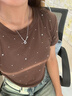 DAWOS999純銀粉色小貓咪項鏈女輕奢小眾設(shè)計甜美鎖骨鏈送女友生日禮物 粉色小貓咪項鏈女 曬單實拍圖