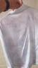 都市麗人睡衣女春夏季輕薄舒適冰絲高級感緞面水墨畫(huà)女士開(kāi)衫長(cháng)袖家居服L 曬單實(shí)拍圖