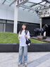 班尼路童裝女童牛仔褲兒童長褲春秋2025年新款中大童時尚百搭闊腿褲子 淺藍(lán) 110 曬單實拍圖