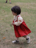 G.DUCKKIDS小黃鴨童裝女童連衣裙春秋洋氣寶寶周歲生日禮服公主裙嬰兒衣服春 紅色 80 cm 曬單實(shí)拍圖