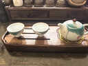 塔馳密司（TOUCH MISS）干泡臺(tái)小型儲(chǔ)水式實(shí)木家用現(xiàn)代胡桃木茶臺(tái)輕奢小號(hào)托盤壺承 福滿堂儲(chǔ)水盤38*15*4cm 曬單實(shí)拍圖