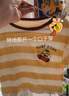 迷你木木屋兒童短袖套裝夏季男童女童純棉條紋T恤短褲兩件套 炫酷小狗  80  曬單實拍圖