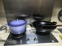 鑄味（Jill May）大容量雙耳琺瑯湯鍋燉鍋家用加深加厚鑄鐵燉煮鍋煲湯鍋燜燉微壓鍋 琺瑯湯鍋長春藍紫(內(nèi)黑) 28cm 曬單實拍圖