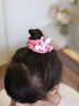 初享（CHUXIANG）兒童大腸發(fā)圈可愛(ài)小女孩扎頭發(fā)發(fā)繩網(wǎng)紅韓系甜美丸子頭馬尾辮頭花 同款貝兒4件套(大人小孩都可以帶 A12-302 1個(gè) 曬單實(shí)拍圖