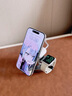 XINHV信輝無(wú)線(xiàn)充電器三合一適用蘋(píng)果手機iPhone16Pro/15耳機 AirPod手表iWatch蘑菇燈MagSafe磁吸支架 鈦合金-尊貴套裝（配30W PD快充頭） 曬單實(shí)拍圖