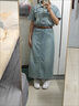 DWRW牛仔裙連衣裙女2025夏季新款港風(fēng)長(zhǎng)裙質(zhì)感高級(jí)感港味復(fù)古chic裙子 [做舊藍(lán)] M 曬單實(shí)拍圖