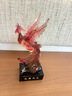 琉璃鳳凰工藝品火鳳舞九天擺件客廳玄關(guān)裝飾吉祥禮物輕奢高檔裝飾 鳳舞九天?。ㄙ?zèng)送水晶底座） 曬單實(shí)拍圖