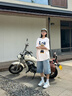 LEEREDPOI短袖女T恤夏季男女同款拉布布聯(lián)名輕奢潮牌寬松labubu純棉圓領 珍珠白色 L （建議120-145斤） 曬單實拍圖