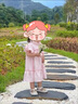 旻勝 女童郁金香小飛袖連衣裙公主裙子夏季薄款洋氣可愛(ài)女孩生日禮物 粉色10碼【身高100cm左右】 曬單實(shí)拍圖