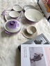DearDali餐具套裝碗盤(pán)家用輕奢豪華精致高端碗碟陶瓷盤(pán)子喬遷之喜入宅禮物 【快遞裝】紫韻8人食豪華套裝 曬單實(shí)拍圖
