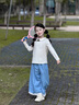 巴拉巴拉balaone女童長袖t恤兒童2025新款秋甜美娃娃領(lǐng)內(nèi)搭上衣萌 本白10101 130 曬單實拍圖