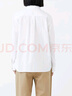 無印良品（MUJI）女式水洗平紋襯衫領(lǐng)長袖襯衫襯衣外套內(nèi)搭春季款外衣女裝上衣 白色 M 160/84A 曬單實拍圖