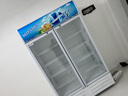 白雪雅竹大容量飲料柜商用冰柜直冷藏展示柜酒水柜純風(fēng)冷無霜保鮮柜超市玻璃門冰箱立式啤酒柜 大雙門【直冷藍(lán)白】1200*550*2000mm 曬單實(shí)拍圖