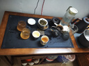 一米色彩移動(dòng)陽臺(tái)茶桌新中式家用小戶型實(shí)木茶幾旋轉(zhuǎn)茶臺(tái)燒水壺一體休閑桌 胡桃色單桌【不含椅】 1.0米【贈(zèng)黑色底部上水煮茶器】 曬單實(shí)拍圖