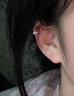 七抒F136醫用鈦合金內螺紋貓喵惡魔釘平底版可愛(ài)耳釘helix耳輪釘耳飾 子彈頭 貓頭惡魔釘 單只 其他桿粗桿長(cháng)需備注 曬單實(shí)拍圖