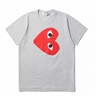 PLAY COMME DES GARCONS CDG IT 川久保玲女裝短袖T恤潮牌愛(ài)心LOGO印花63XD GYX/灰色 S 曬單實(shí)拍圖