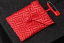 唐懷瑟免縫手工刺繡diy平安符袋防水平安福袋空袋護(hù)身符保護(hù)套隨身掛脖 福袋別針款（空袋） 曬單實(shí)拍圖
