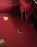 美即萊（MEIJILAI）帶胸墊睡衣女夏季純棉短袖七分褲薄款女士家居服新款全棉紅色套裝 23009B(帶胸墊) 3XL( 身高170-180體重160-180) 曬單實(shí)拍圖