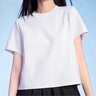 SIINSIIN【商場(chǎng)同款】寬松短袖T恤女圓領(lǐng)25夏薄款百搭純棉打底衫 云朵白 L 曬單實(shí)拍圖