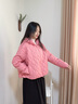 波司登輕薄羽絨服女短款90絨連帽菱格保暖外套B250135316 曬單實(shí)拍圖