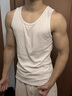 衣然呈品背心男夏季薄款粗螺紋坎肩修身顯肌肉無(wú)袖T恤美式健身運動(dòng)汗衫男 白色 XL 【建議115-140斤】 曬單實(shí)拍圖