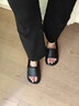 LURAD皮紋拖鞋男夏家居家用浴室內(nèi)洗澡防滑厚底涼拖鞋女 黑色  43-44 曬單實拍圖