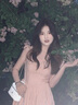 棉致法式甜美小飛袖連衣裙女2025夏季初戀設(shè)計(jì)感溫柔風(fēng)收腰顯瘦長裙子 粉紅色 L 建議100-115斤 曬單實(shí)拍圖