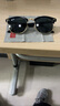 雷朋(RayBan)男士玻璃太陽(yáng)鏡網(wǎng)紅時(shí)尚經(jīng)典駕駛開(kāi)車(chē)墨鏡防曬太陽(yáng)鏡 金框黑灰片+原裝鏡盒 曬單實(shí)拍圖