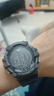 卡西歐（CASIO）手表男十年電力 戶外運動男表 多功能石英學生手表學生表考試表 AE-1500WH-8B 黑色反顯 曬單實拍圖