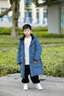 巴拉巴拉兒童羽絨服中長款冬加厚外套男女童2025連帽親子裝保暖防風(fēng)防潑水 灰藍(lán)B版-灰鴨絨 140 （充絨量203g） 曬單實(shí)拍圖