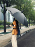 愛上雨超大號雙人傘防暴雨德國品質(zhì)長柄加厚加固抗風暴雨專用直桿傘男士 防水套120CM直柄-配色傘架-黑黃 曬單實拍圖