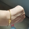 卡鉑亞卡鉑亞 黃金手鐲女 999足金光面小蠻腰手鐲萬(wàn)花筒金鐲子 9.55克（57-58號(hào)）寬約2.5mm 曬單實(shí)拍圖