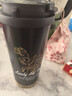 物物優(yōu)新款無縫雙飲保溫杯咖啡杯高顏值男生女生禮品水杯 蘭玲花暗夜黑-陶瓷內(nèi)膽  500ml 下單送杯刷 曬單實(shí)拍圖