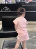 巴帝巴帝夏季嬰幼兒女童寶寶套裝短袖t恤短裙子套裝 粉色 冰塊企鵝 90 曬單實拍圖