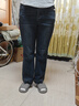 夢(mèng)舒雅商場(chǎng)同款復(fù)古藍(lán)九分牛仔褲女春秋新款高腰柔軟微彈顯瘦百搭微喇褲 曬單實(shí)拍圖